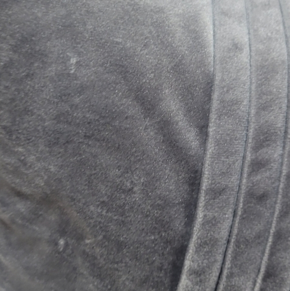 Elite Home Gray Ribbed Velvet Accent Lumbar Pillow 23x12" - Picture 6 of 7